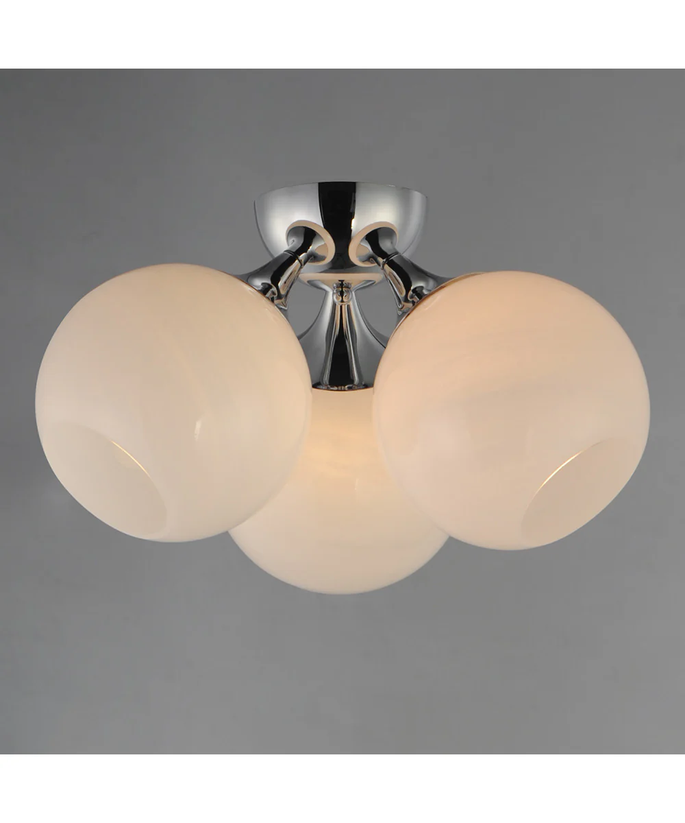Neve 3-Light Semi Flush Polished Chrome - Image 2