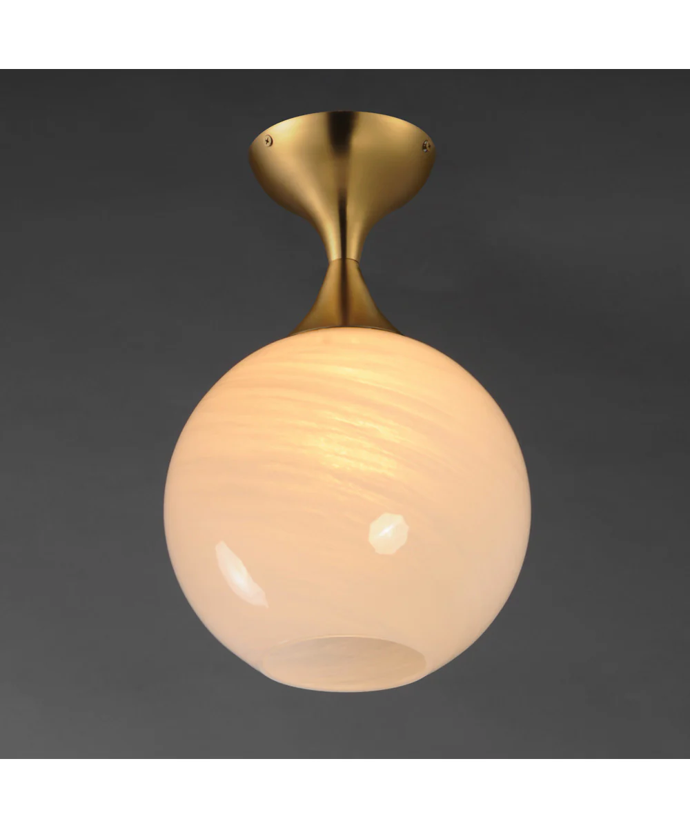 Neve Flush Mount Natural Aged Brass - Image 3