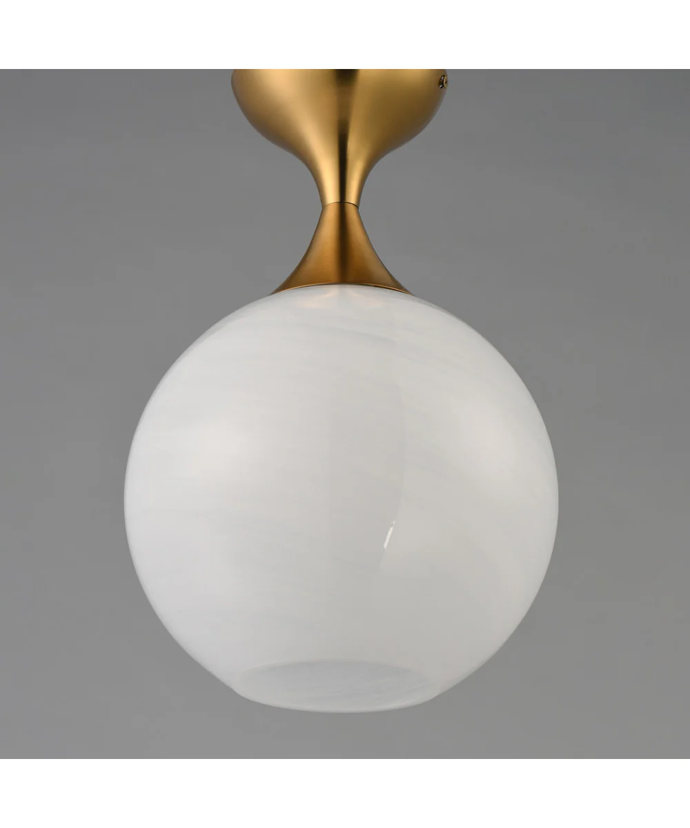 Neve Flush Mount Natural Aged Brass - Image 4