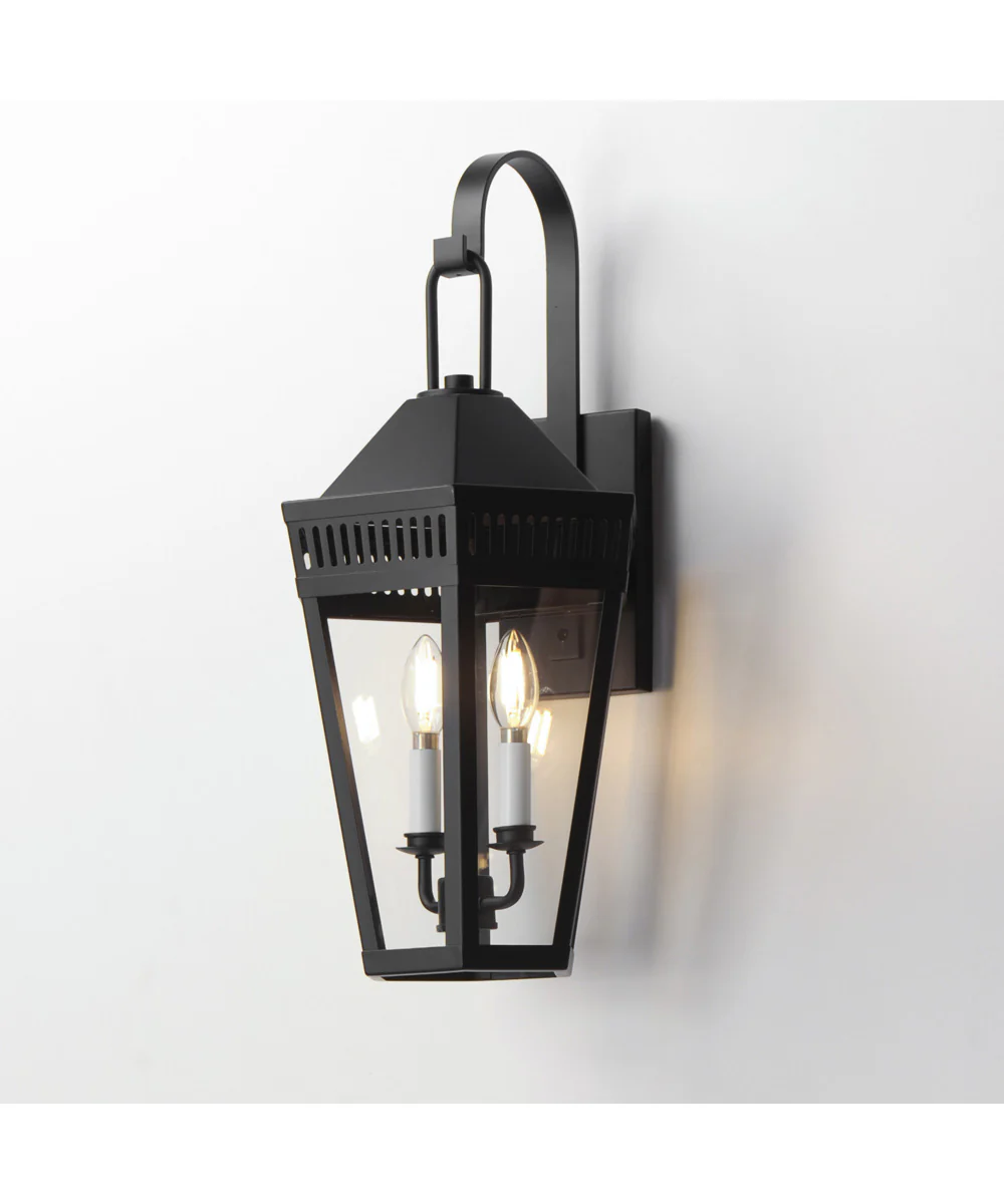 Oxford Outdoor 2-Light Wall Sconce Black - Image 4