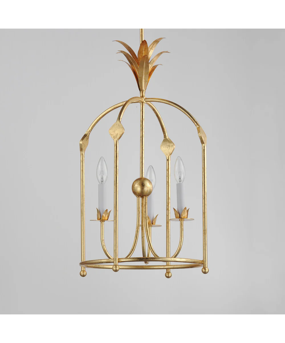 Paloma 3-Light Foyer Pendant Gold Leaf - Image 2