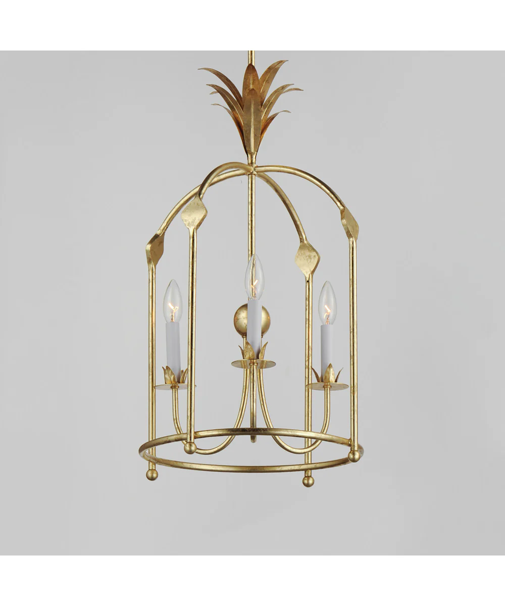 Paloma 3-Light Foyer Pendant Gold Leaf - Image 3