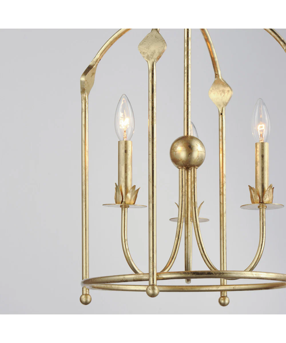Paloma 3-Light Foyer Pendant Gold Leaf - Image 4