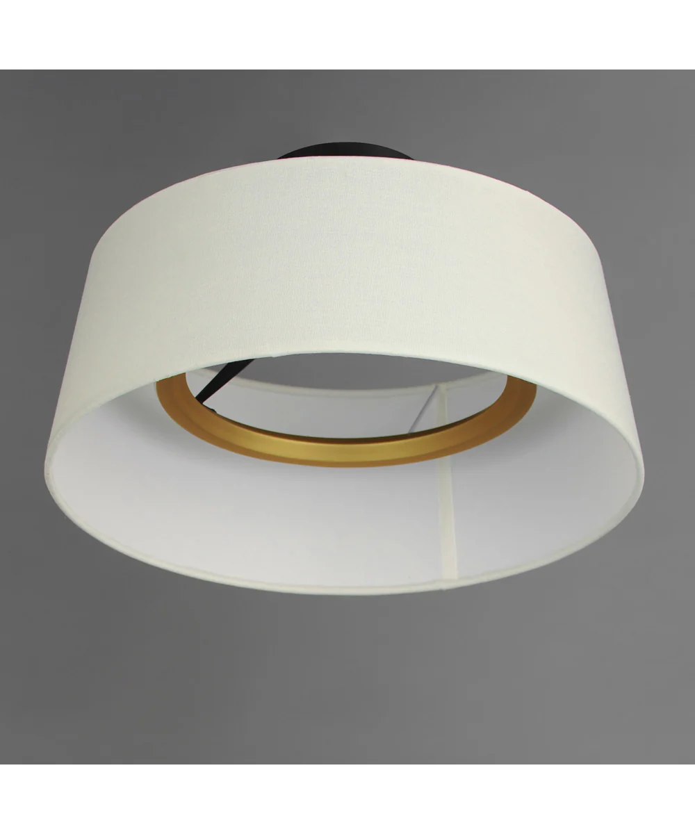 Paramount 16 inch LED Flush Mount Natural Aged Brass - Image 4