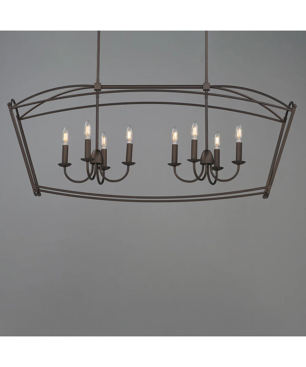 Plumette 8-Light Linear Pendant Chestnut Bronze - Image 2