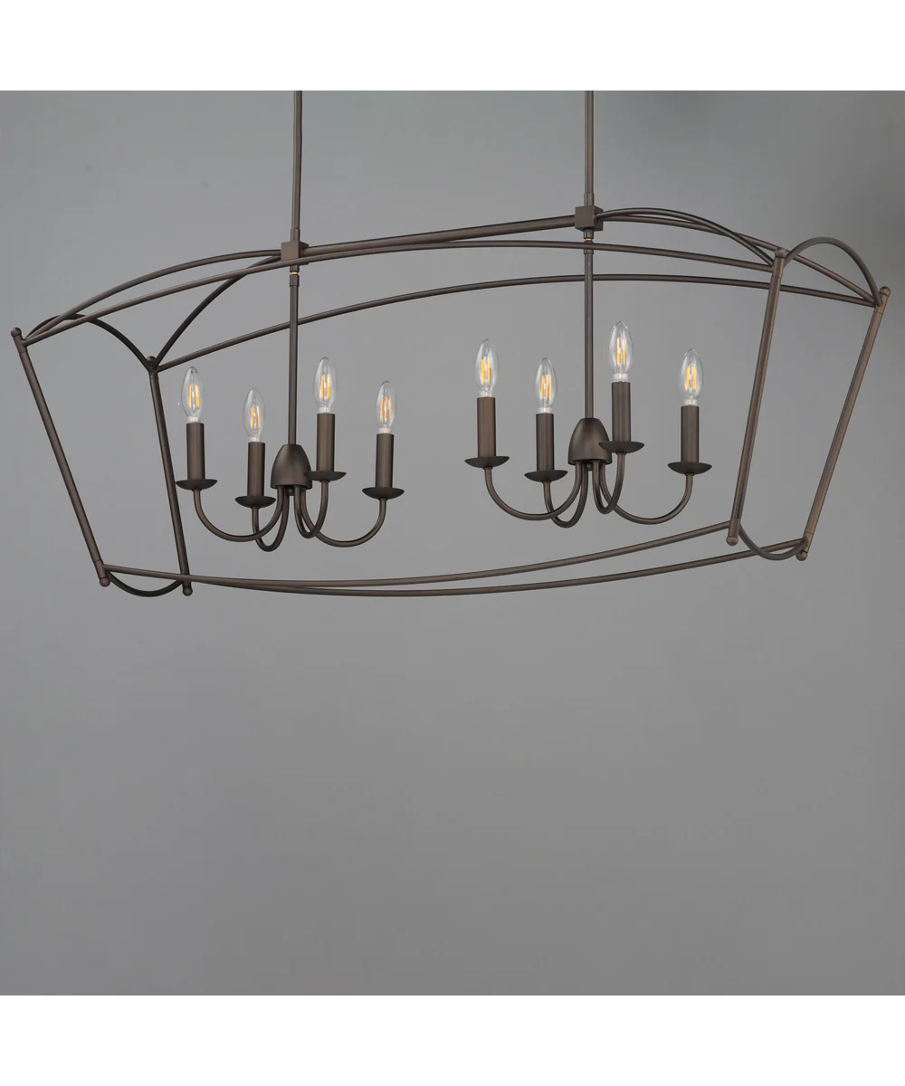 Plumette 8-Light Linear Pendant Chestnut Bronze - Image 3