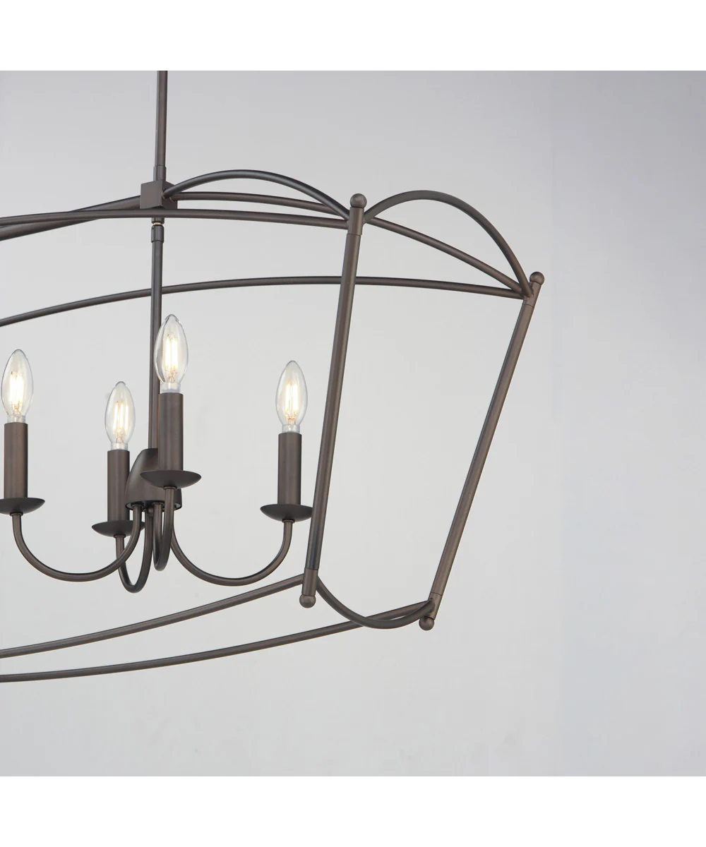 Plumette 8-Light Linear Pendant Chestnut Bronze - Image 4