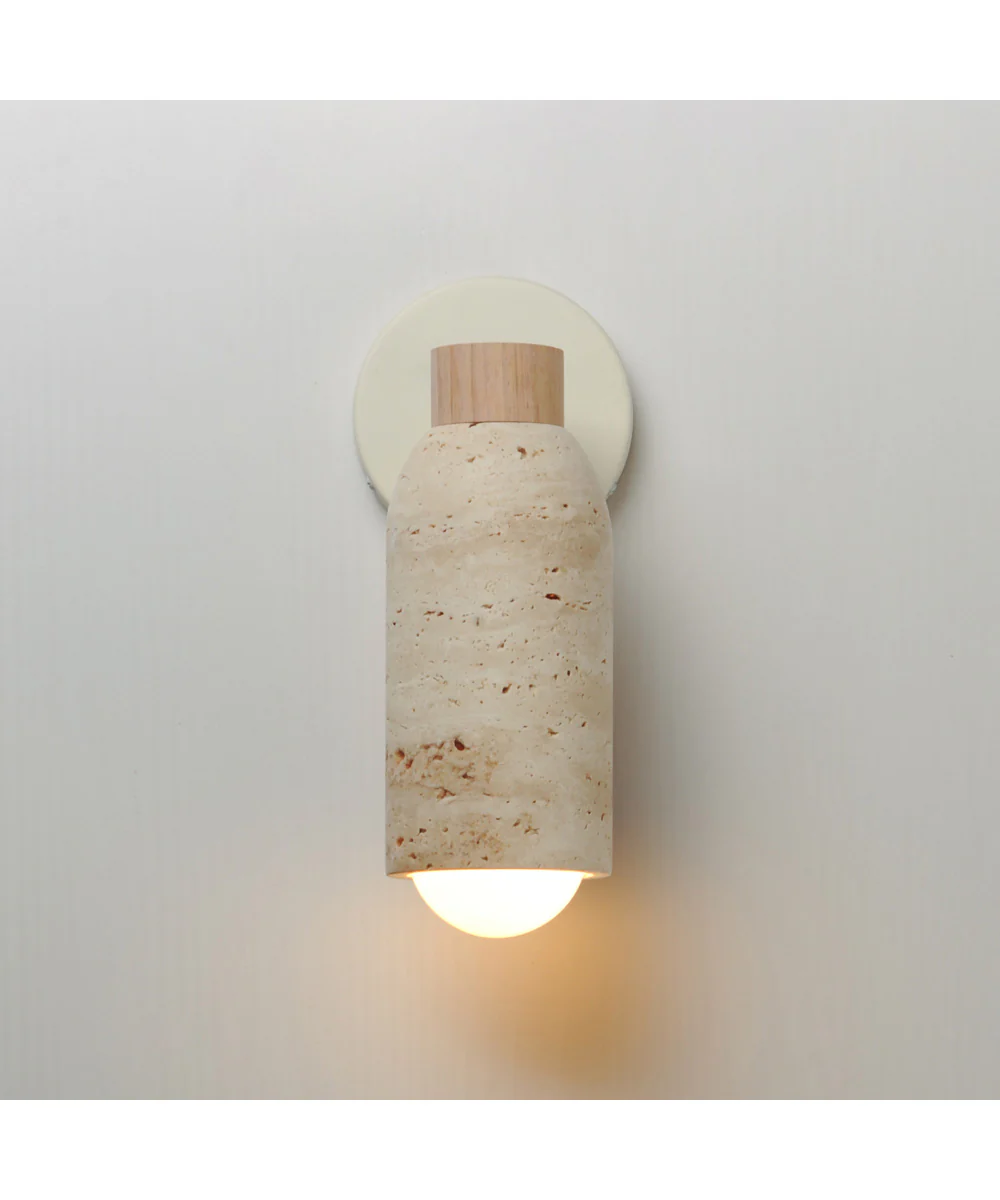 Pompeii 1-Light Wall Sconce Travertine / Oyster - Image 3
