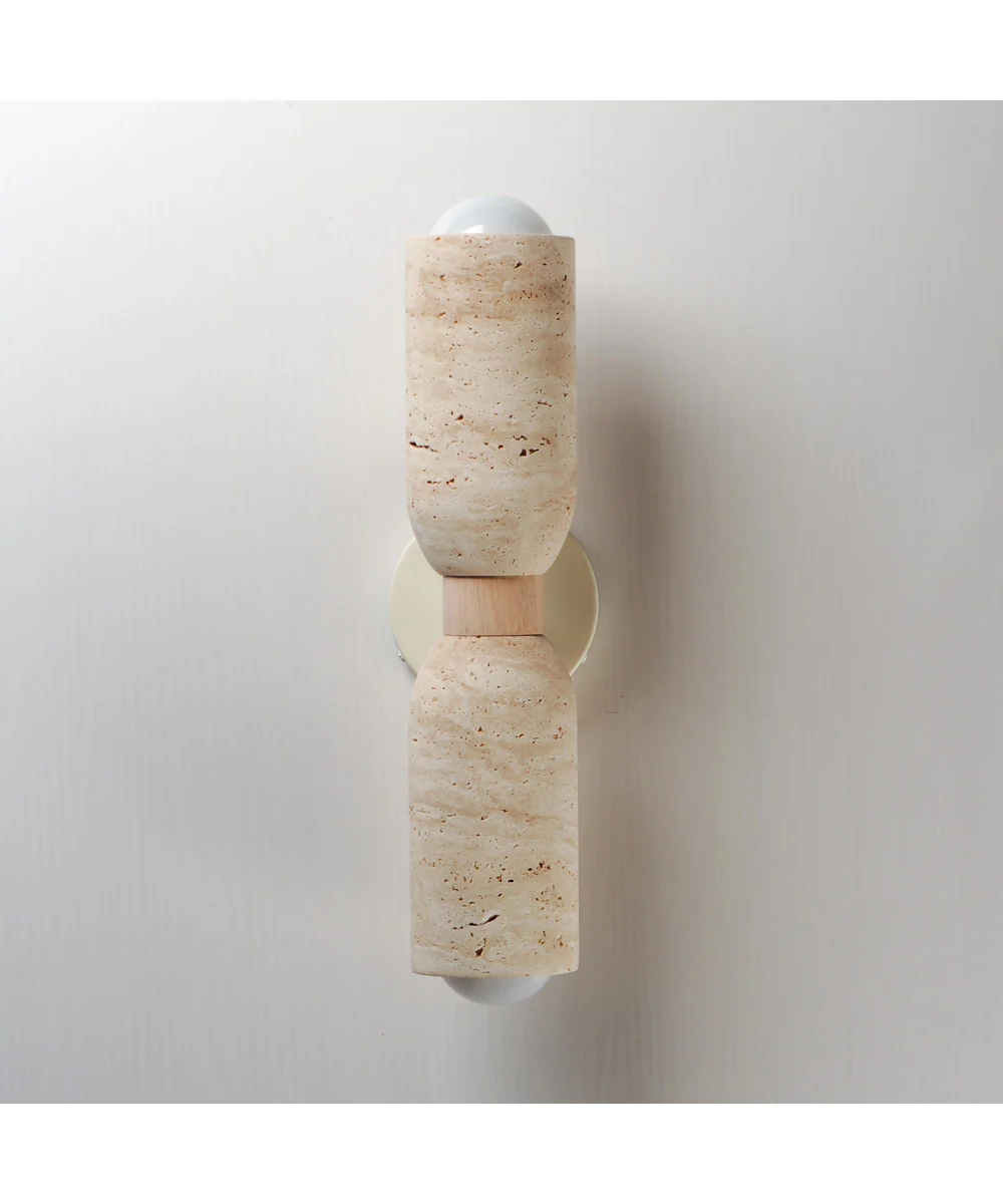 Pompeii 2-Light Wall Sconce Travertine / Oyster - Image 2
