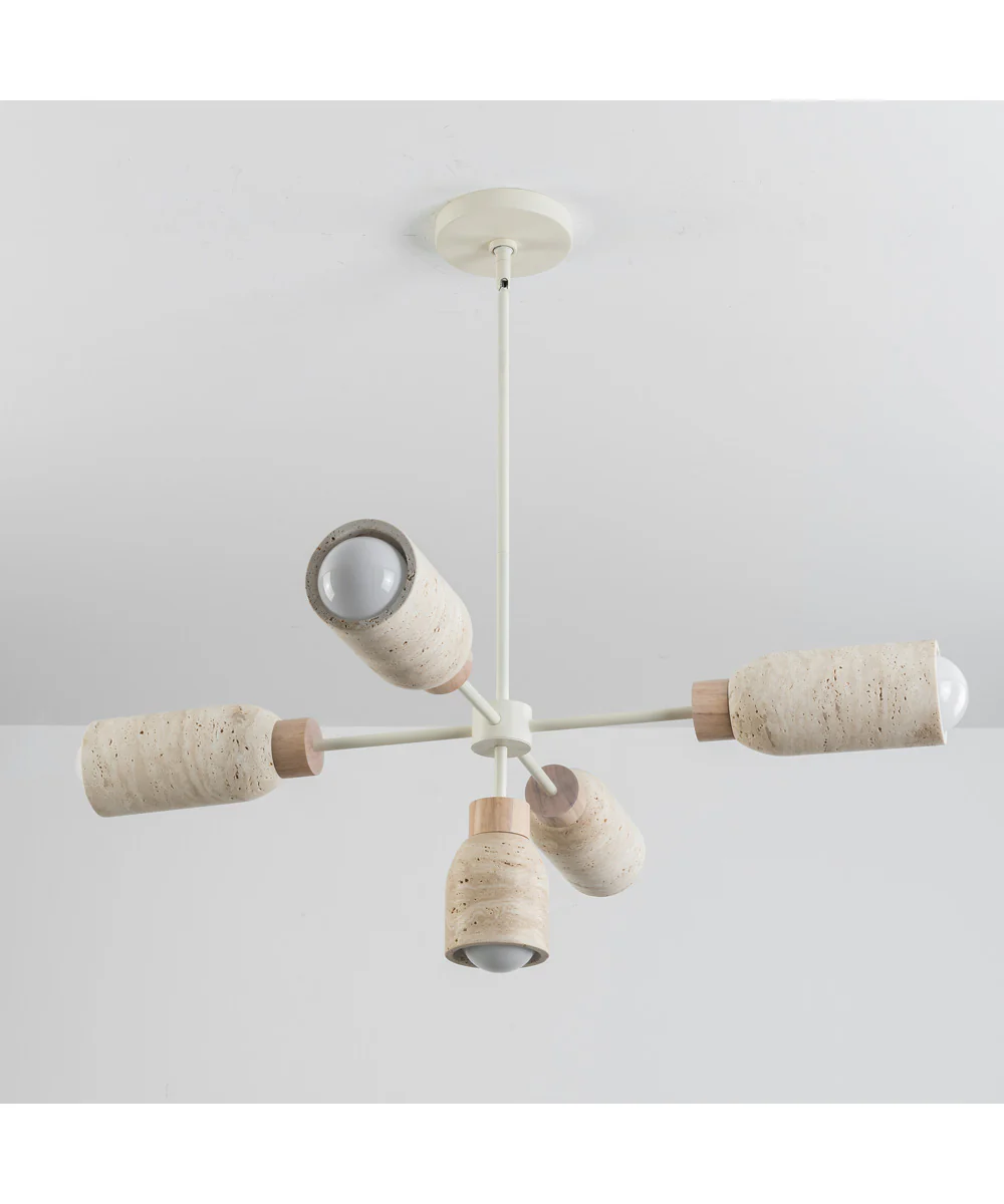 Pompeii 5-Light Pendant Travertine / Oyster - Image 3