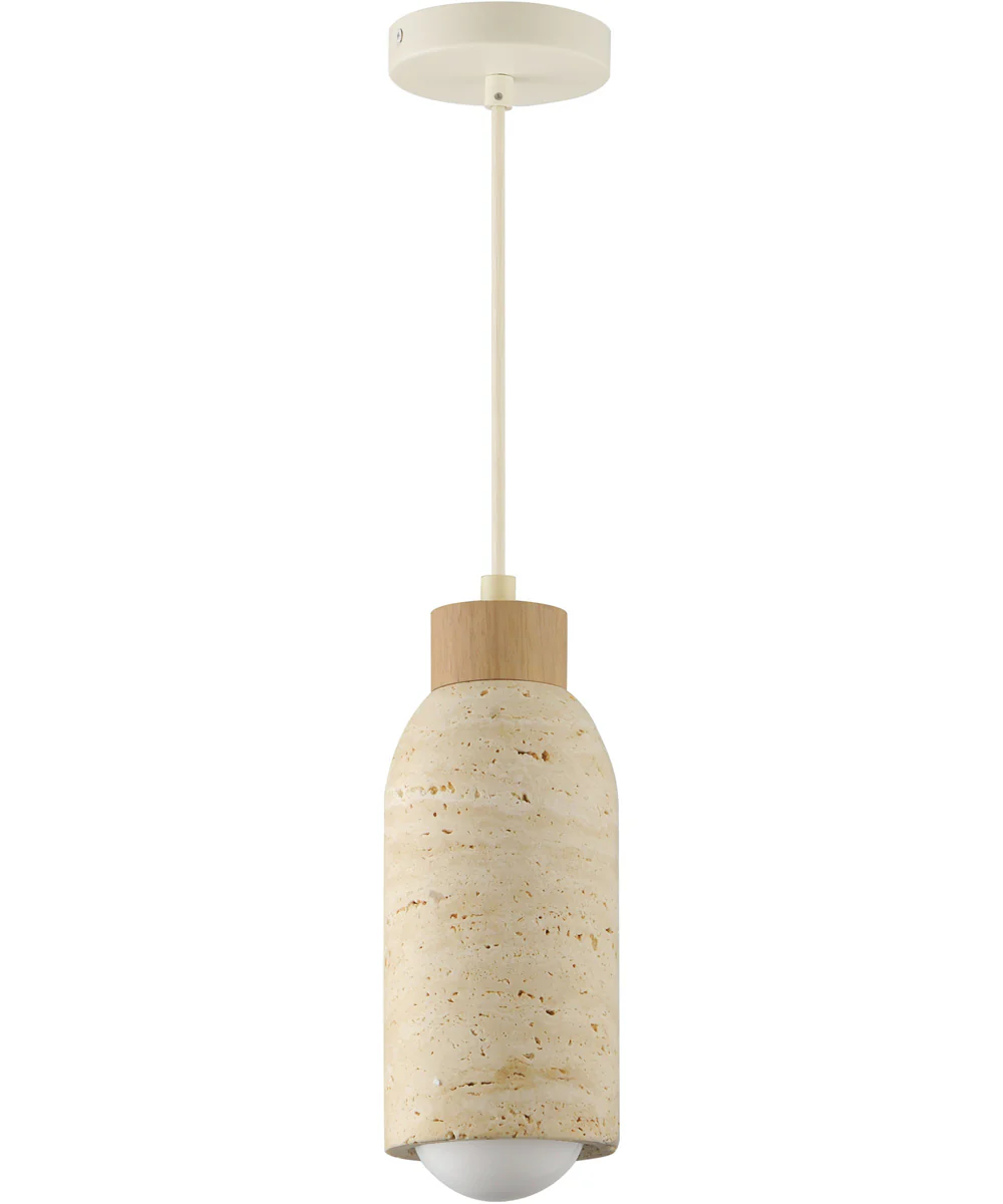 Pompeii Single Pendant Travertine / Oyster