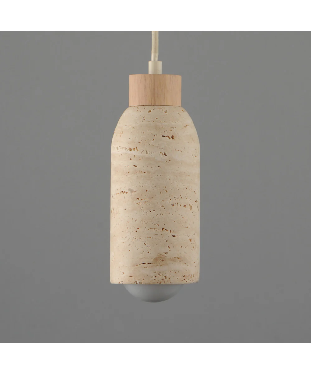 Pompeii Single Pendant Travertine / Oyster - Image 2