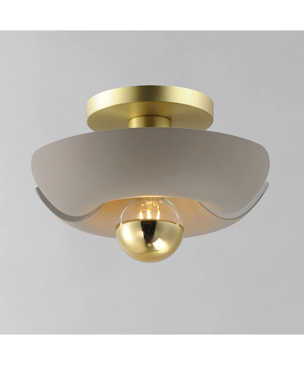 Poppy 12 inch Flush Mount Silver Gold / Satin Brass - Image 3