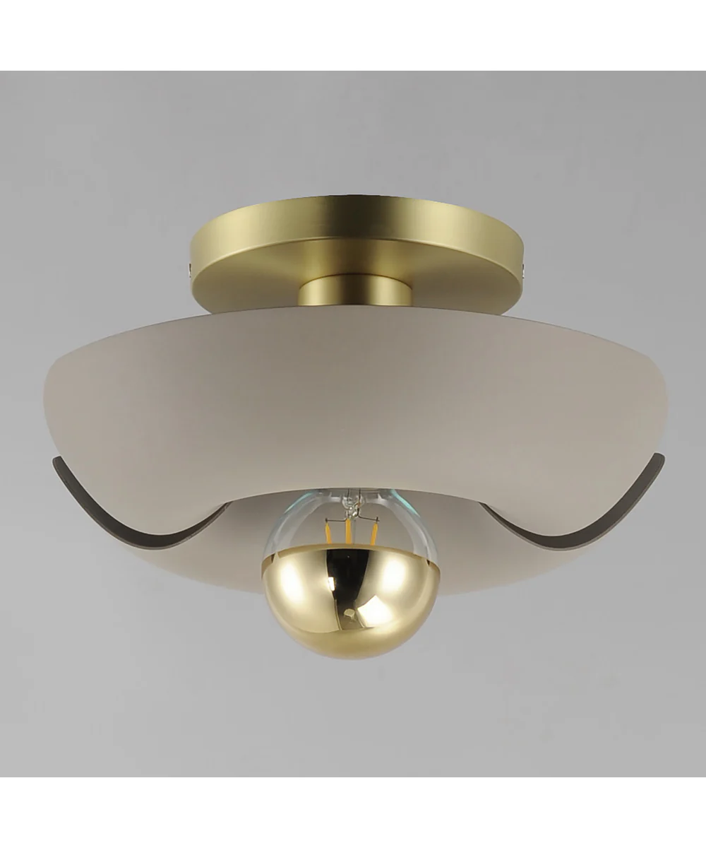 Poppy 12 inch Flush Mount Silver Gold / Satin Brass - Image 4