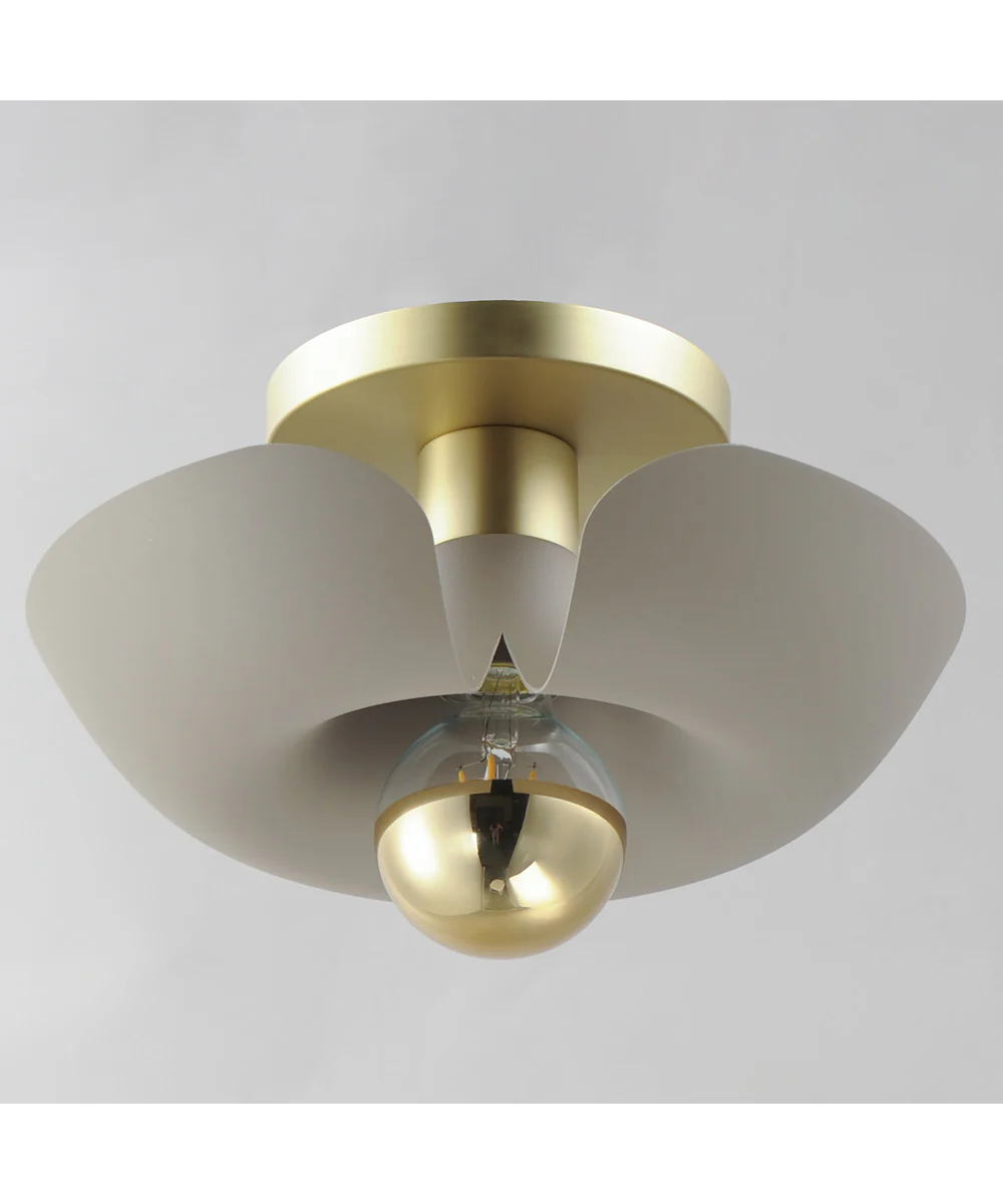 Poppy 12 inch Flush Mount Silver Gold / Satin Brass - Image 5