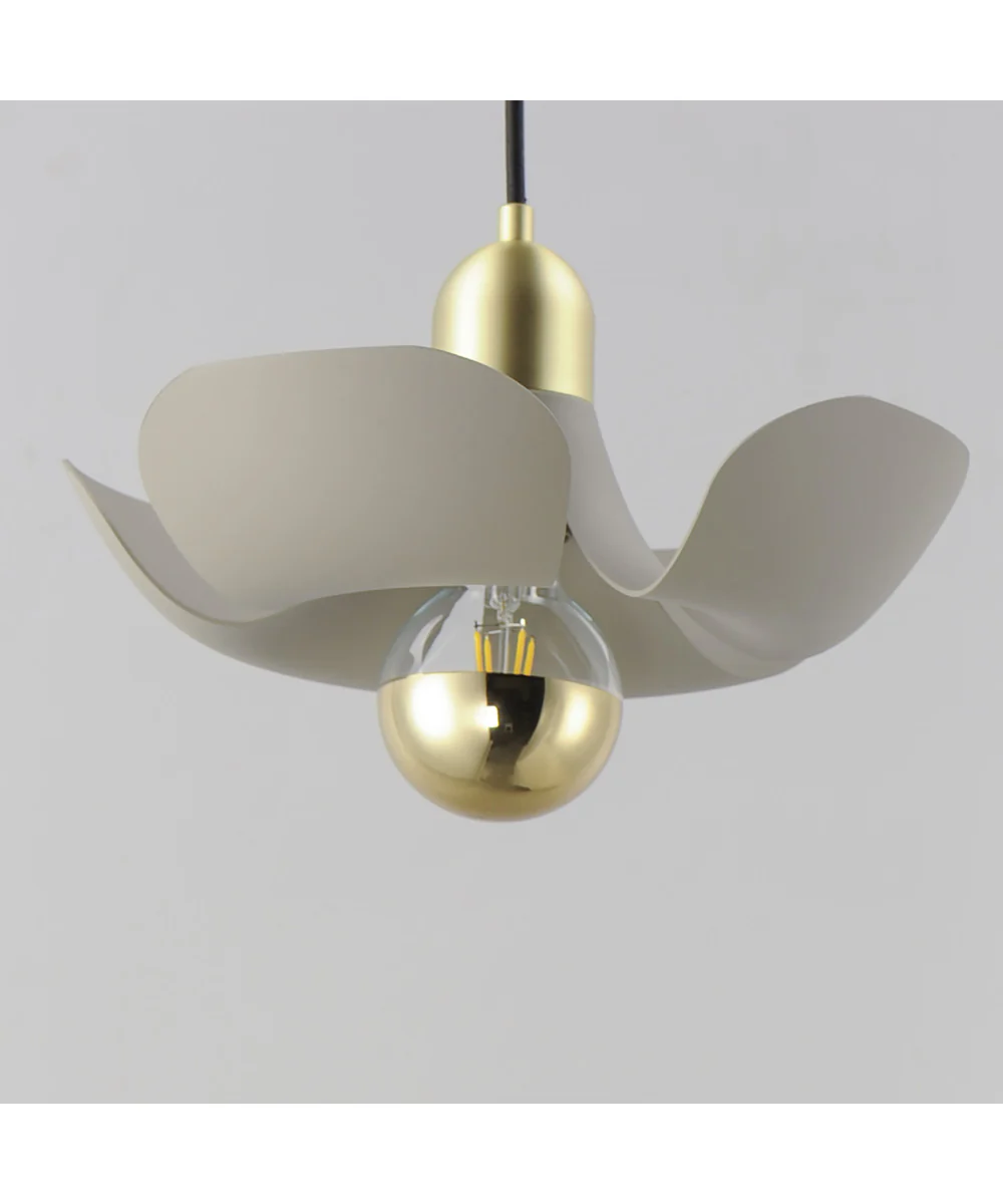 Poppy 12 inch Pendant Silver Gold / Satin Brass - Image 4