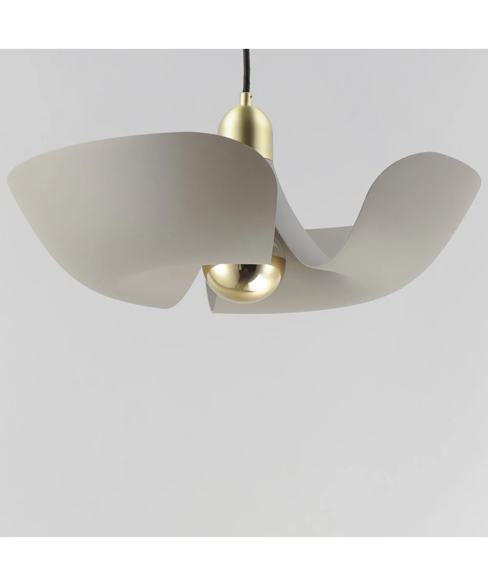Poppy 18 inch Pendant Silver Gold / Satin Brass - Image 5