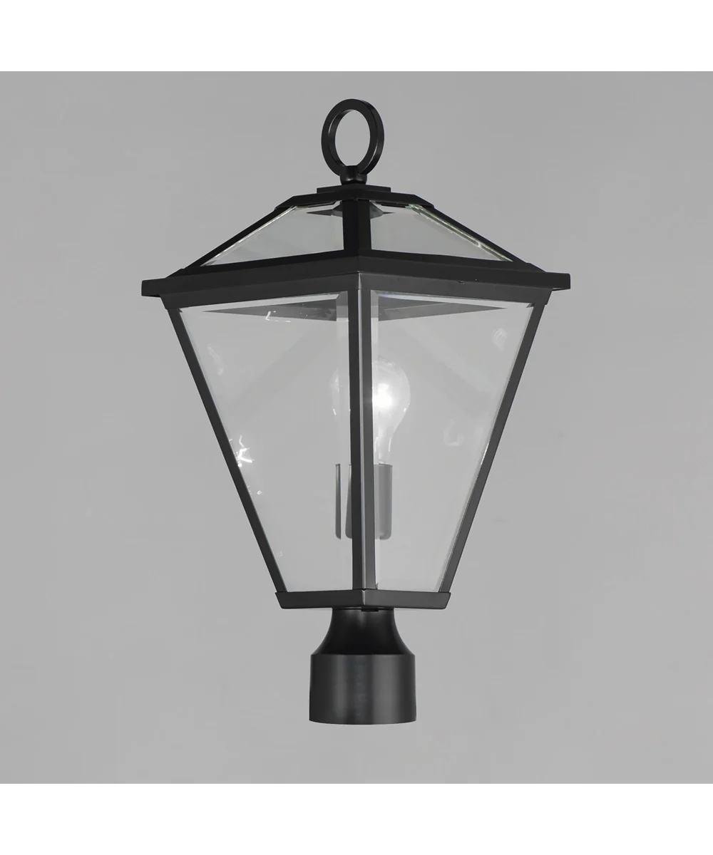 Prism 1-Light Outdoor Post Lantern Black - Image 4
