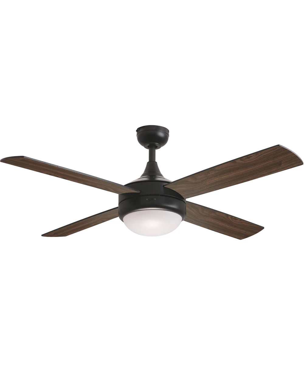 Quattro 52 inch 4-Blade Fan w LED Black - Image 3