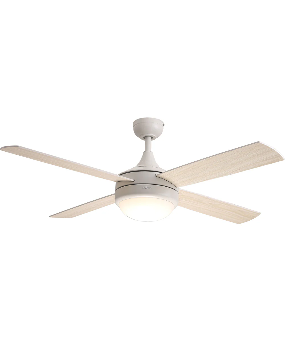 Quattro 52 inch 4-Blade Fan w LED Matte White - Image 4