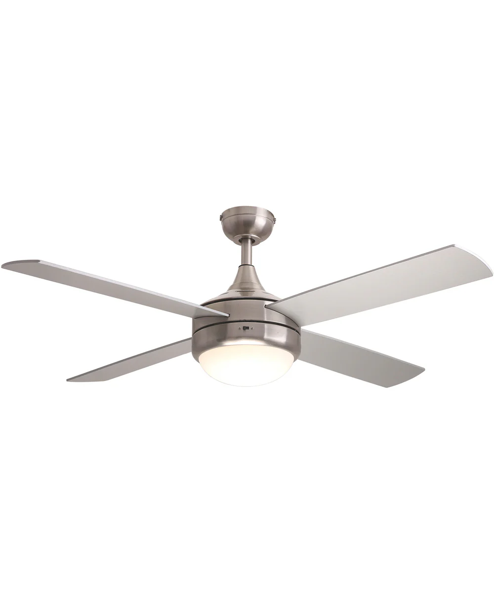 Quattro 52 inch 4-Blade Fan w LED Satin Nickel - Image 4