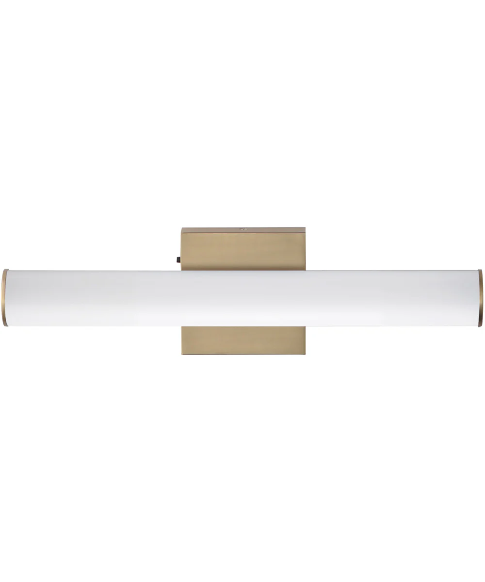Rail 18 inch LED Bath Vanity 5CCT Natural Aged Brass
