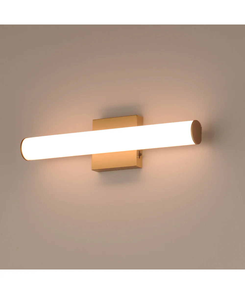 Rail 18 inch LED Bath Vanity 5CCT Natural Aged Brass - Image 4