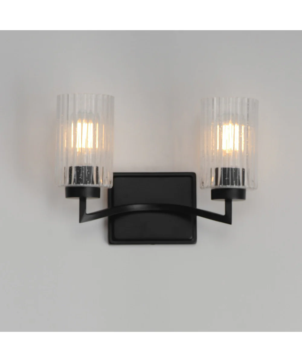 Rigata 2-Light Wall Sconce Black - Image 3