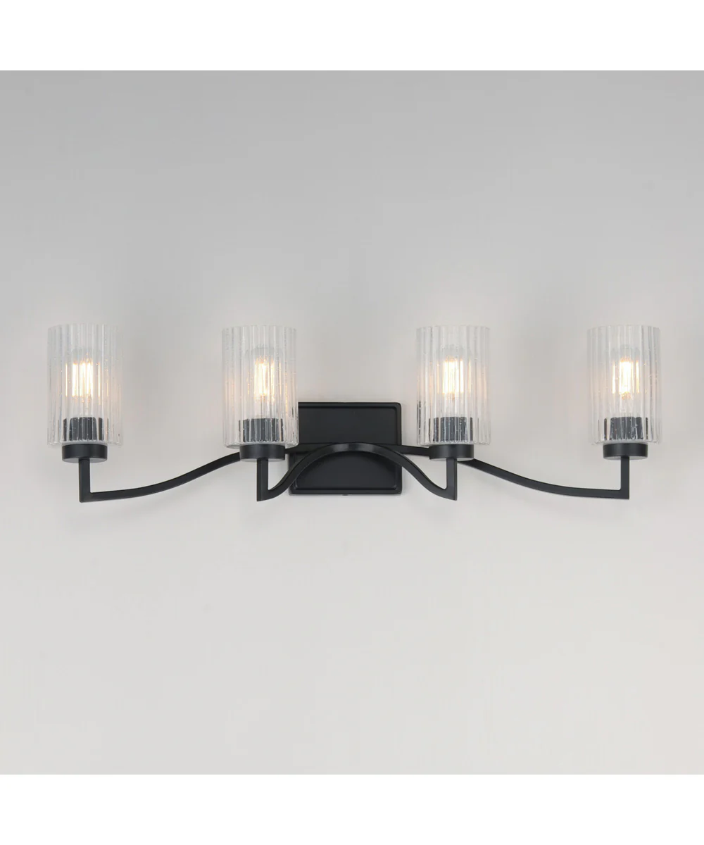 Rigata 4-Light Bath Vanity Black - Image 3