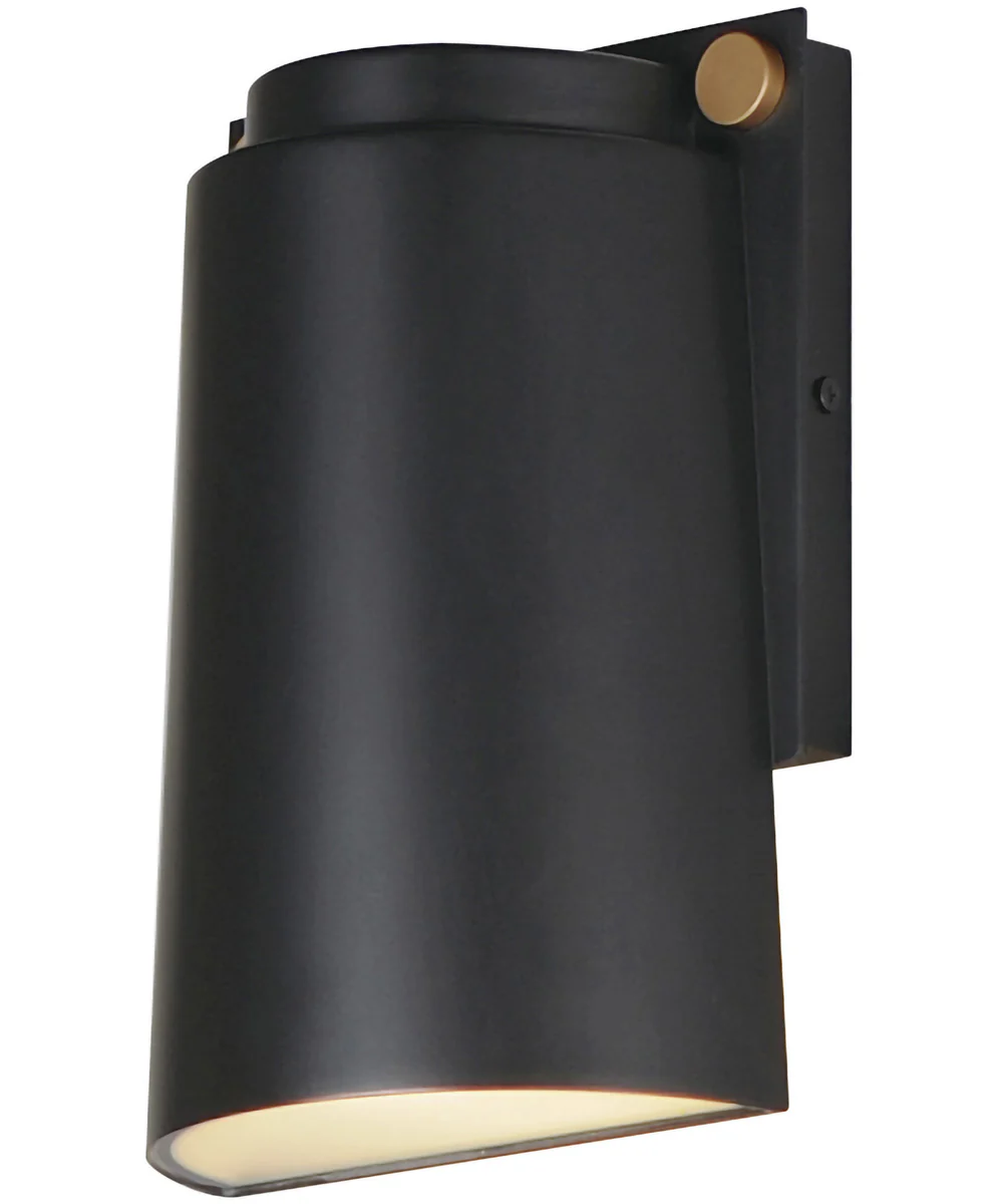 Rivet VX LED Outdoor Sconce Black / Antique Brass