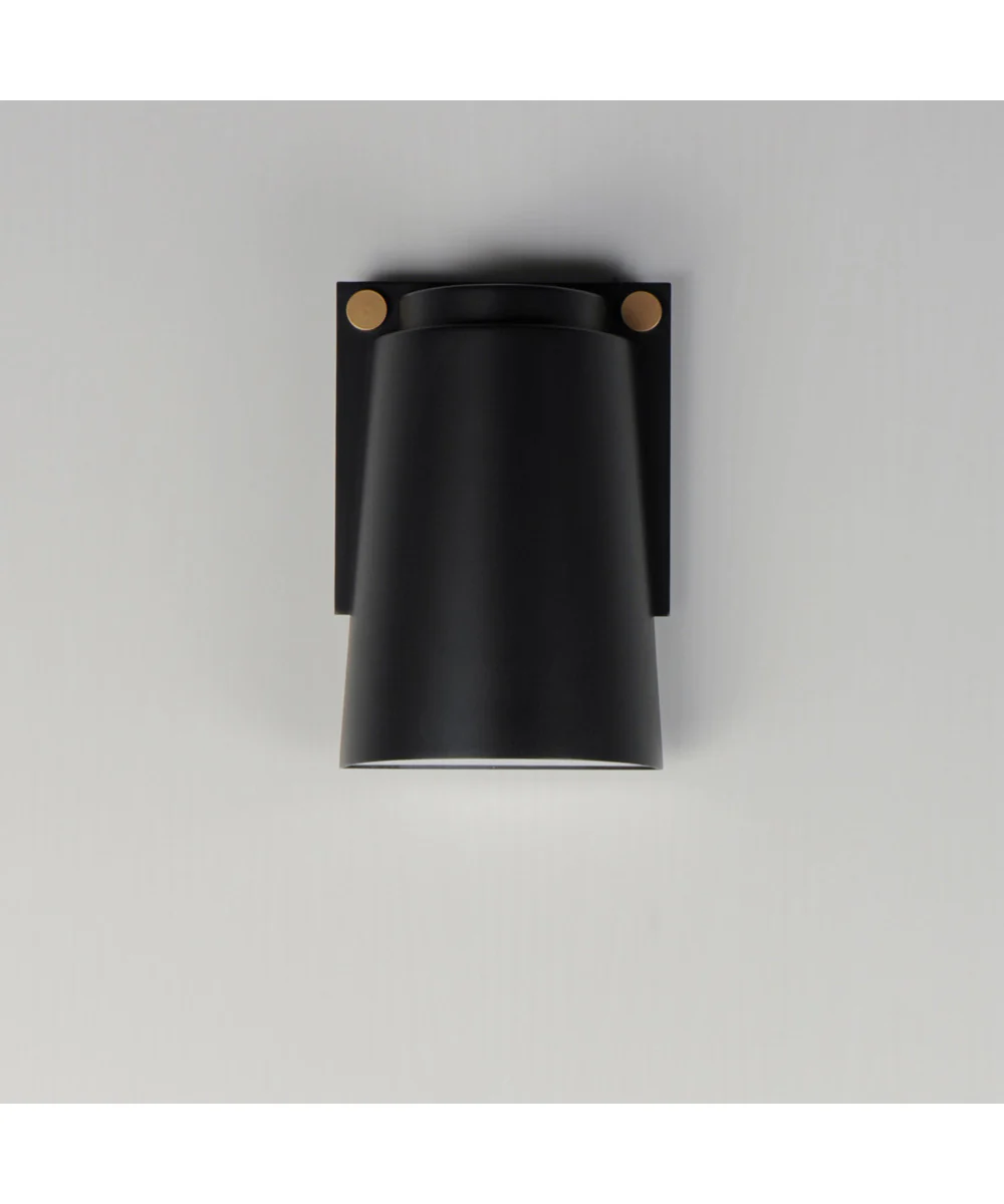 Rivet VX LED Outdoor Sconce Black / Antique Brass - Image 3