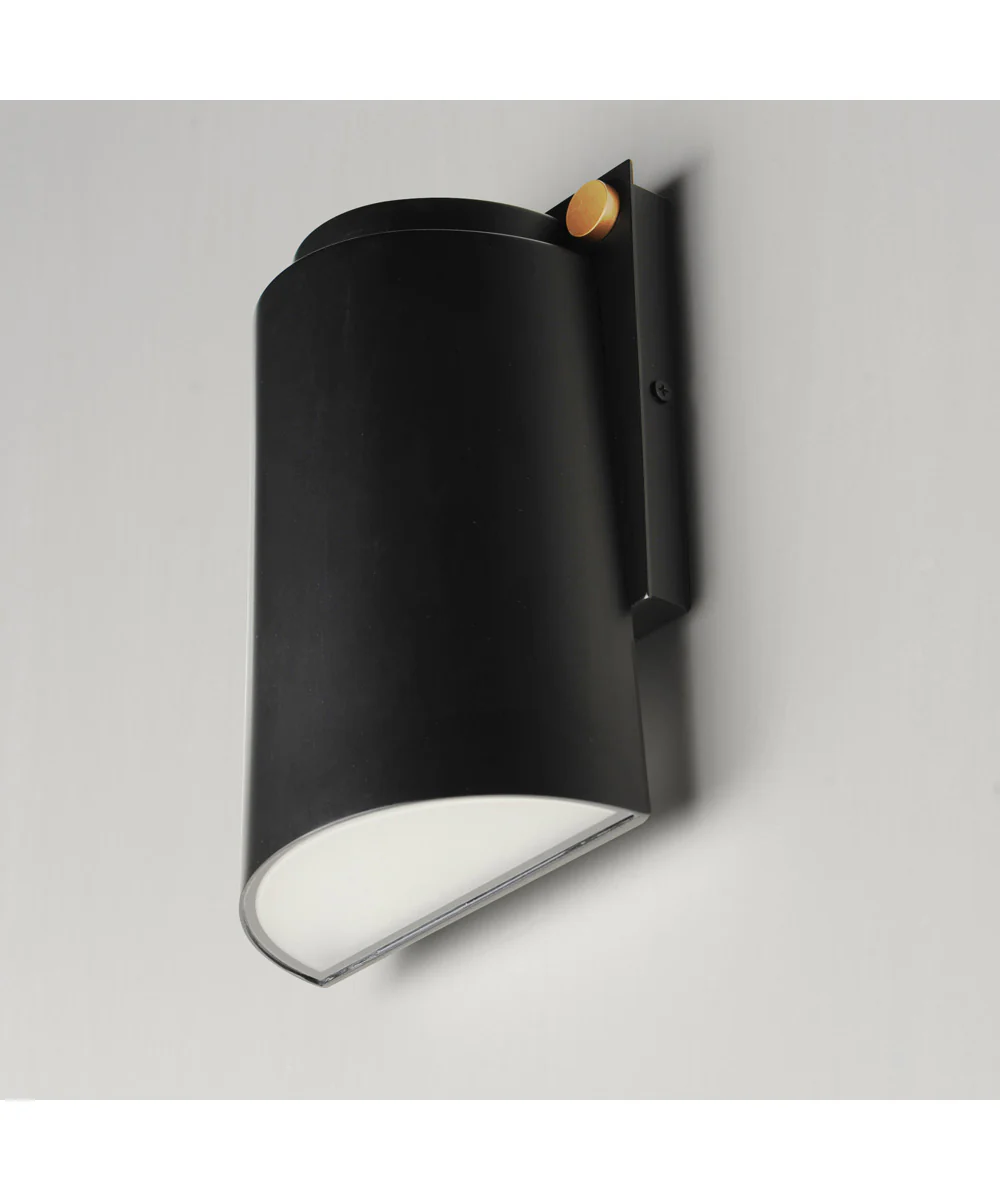 Rivet VX LED Outdoor Sconce Black / Antique Brass - Image 6
