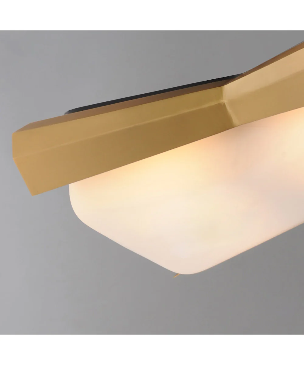 Rizzo 2-Light Flush Mount Black / Antique Brass - Image 3