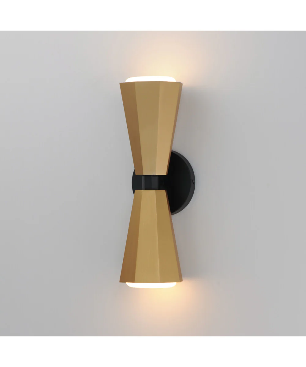 Rizzo 2-Light Wall Sconce Black / Antique Brass - Image 5