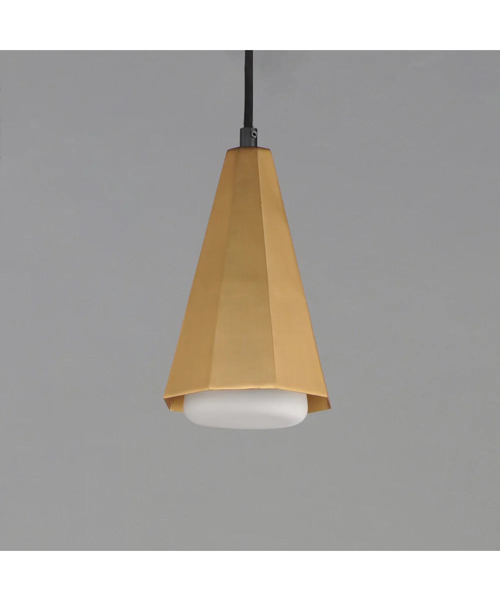 Rizzo Single Pendant Black / Antique Brass - Image 3