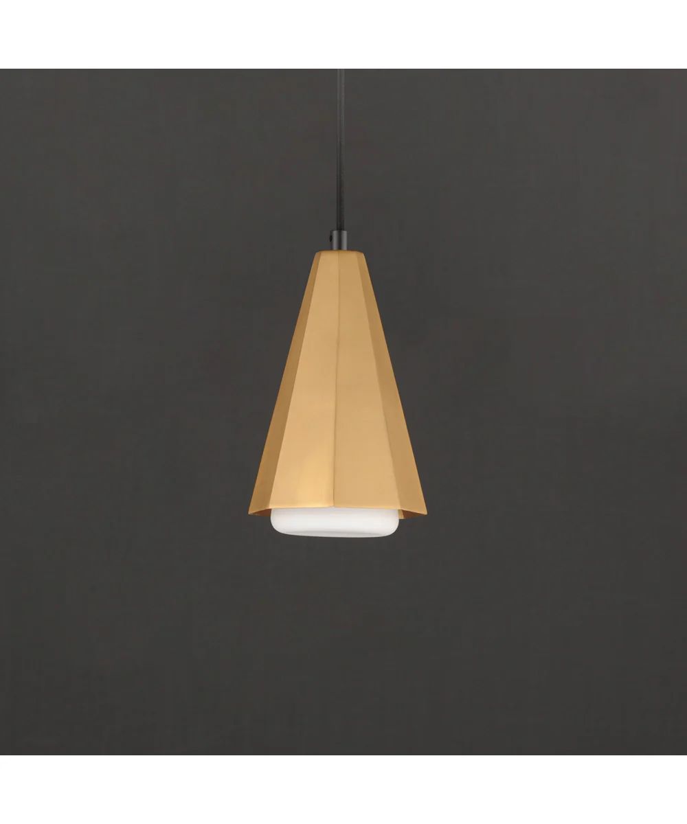 Rizzo Single Pendant Black / Antique Brass - Image 4