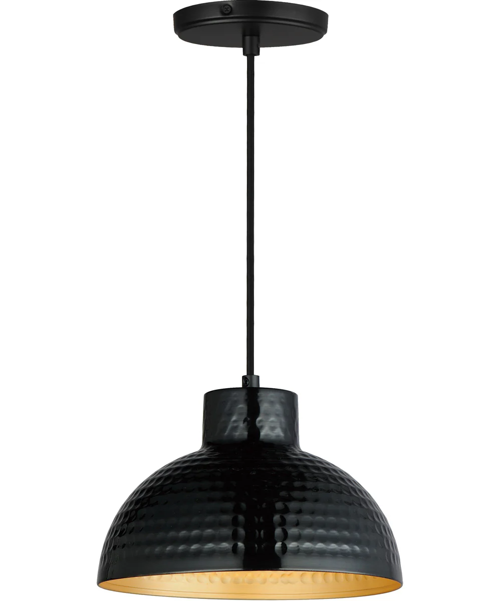 Rockport 1-Light Pendant Black / Antique Copper