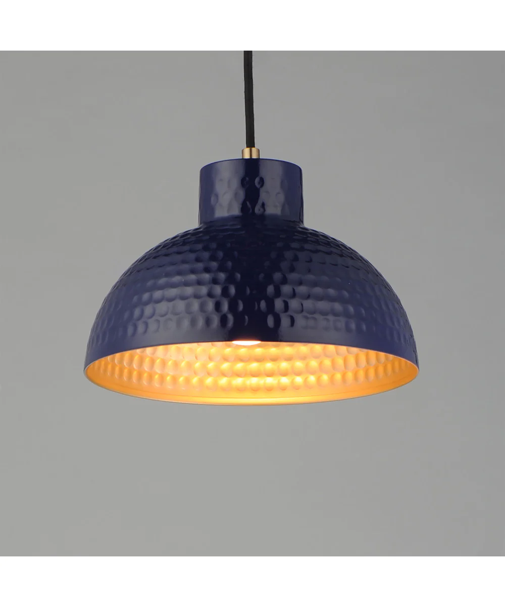 Rockport 10 inch 1-Light Pendant Green / Natural Aged Brass - Image 3