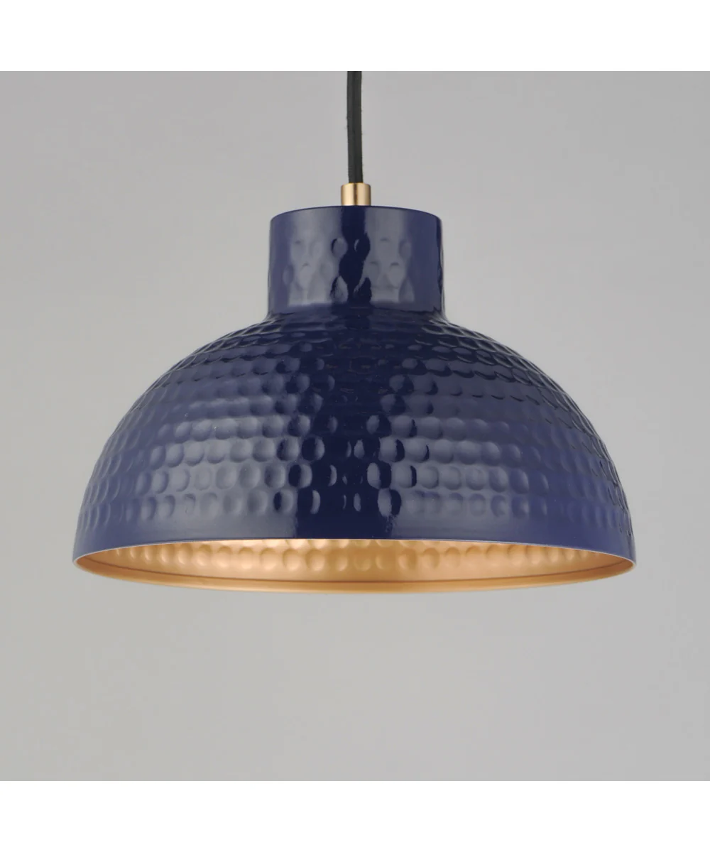 Rockport 10 inch 1-Light Pendant Green / Natural Aged Brass - Image 5