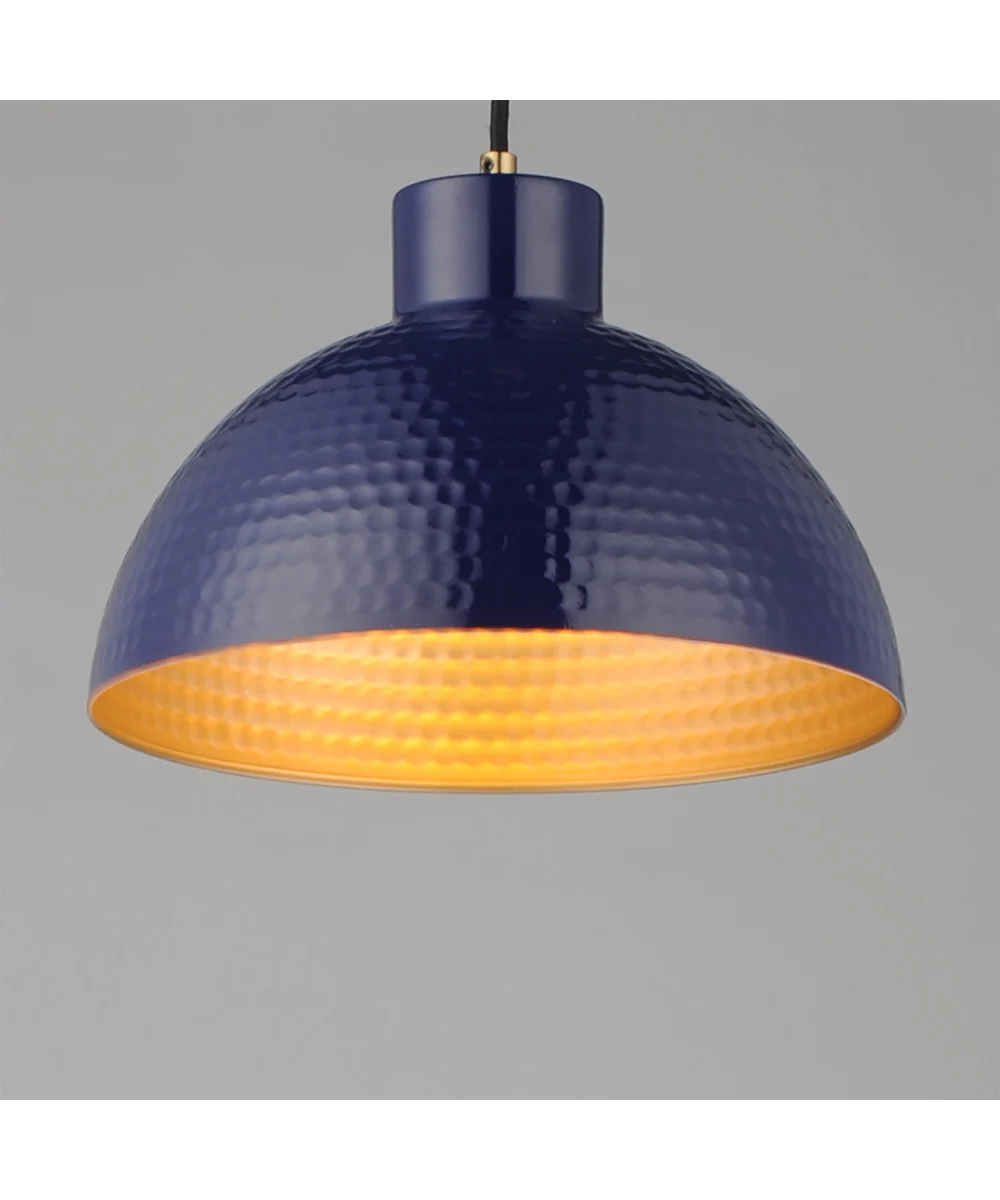 Rockport 12 inch 1-Light Pendant Green / Natural Aged Brass - Image 3