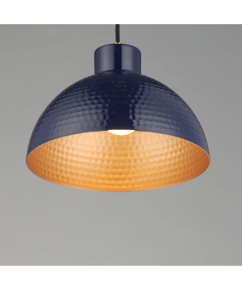 Rockport 12 inch 1-Light Pendant Green / Natural Aged Brass - Image 5