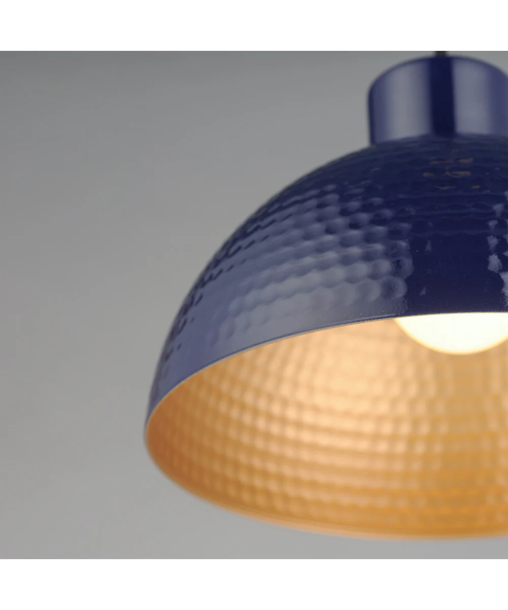 Rockport 12 inch 1-Light Pendant Green / Natural Aged Brass - Image 6
