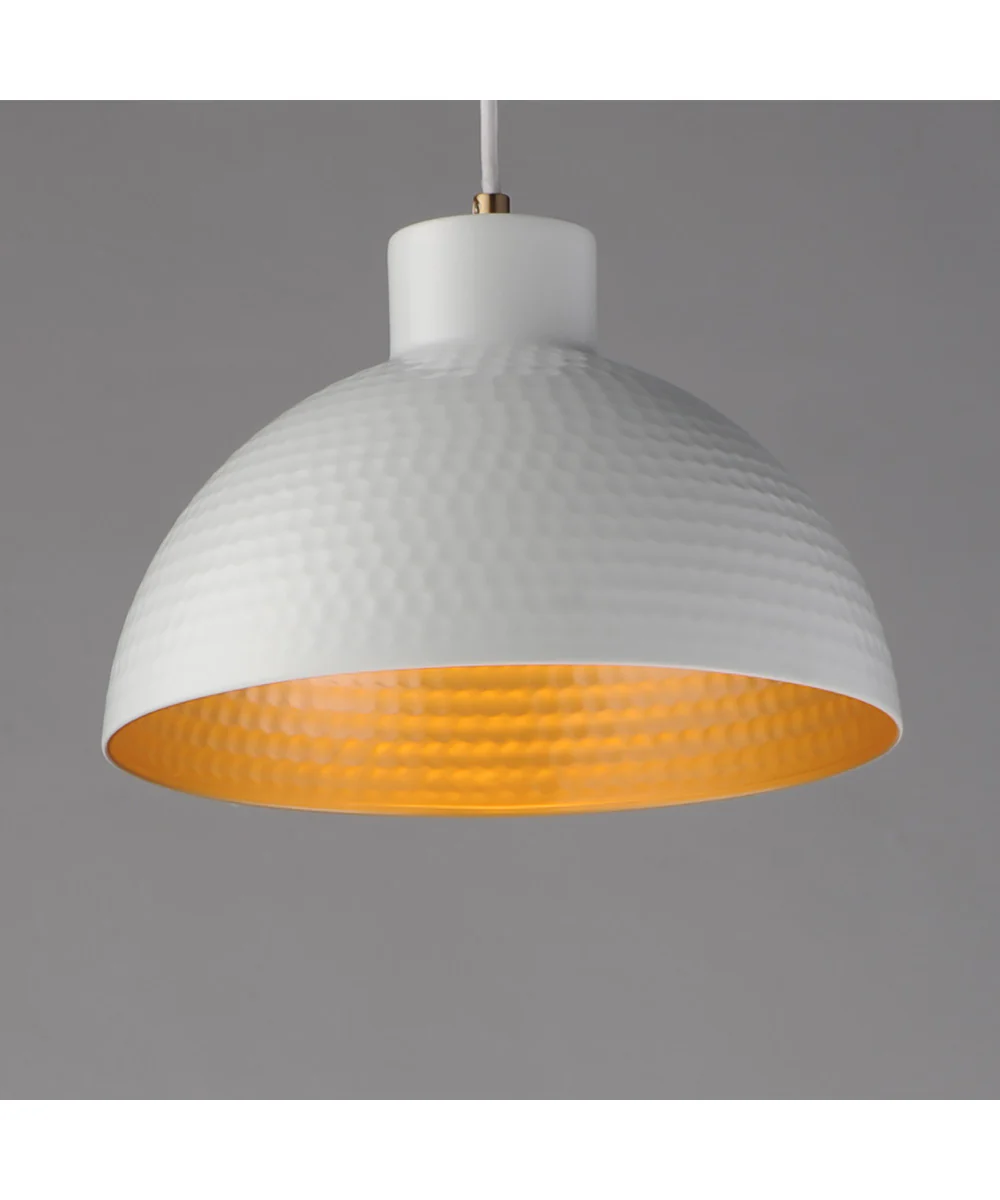 Rockport 12 inch 1-Light Pendant White/Natural Aged Brass - Image 2