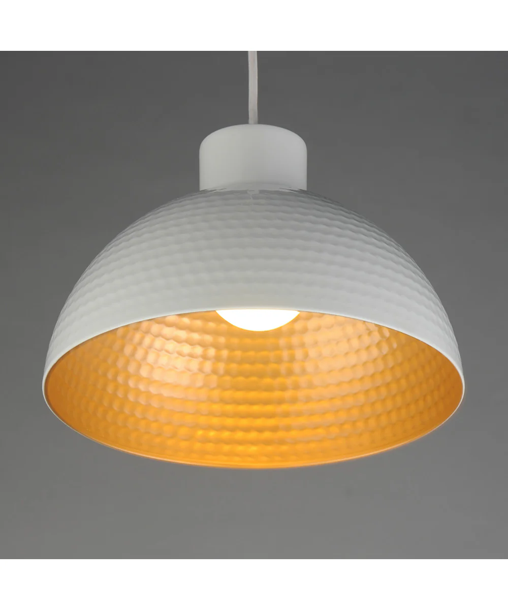 Rockport 12 inch 1-Light Pendant White/Natural Aged Brass - Image 4
