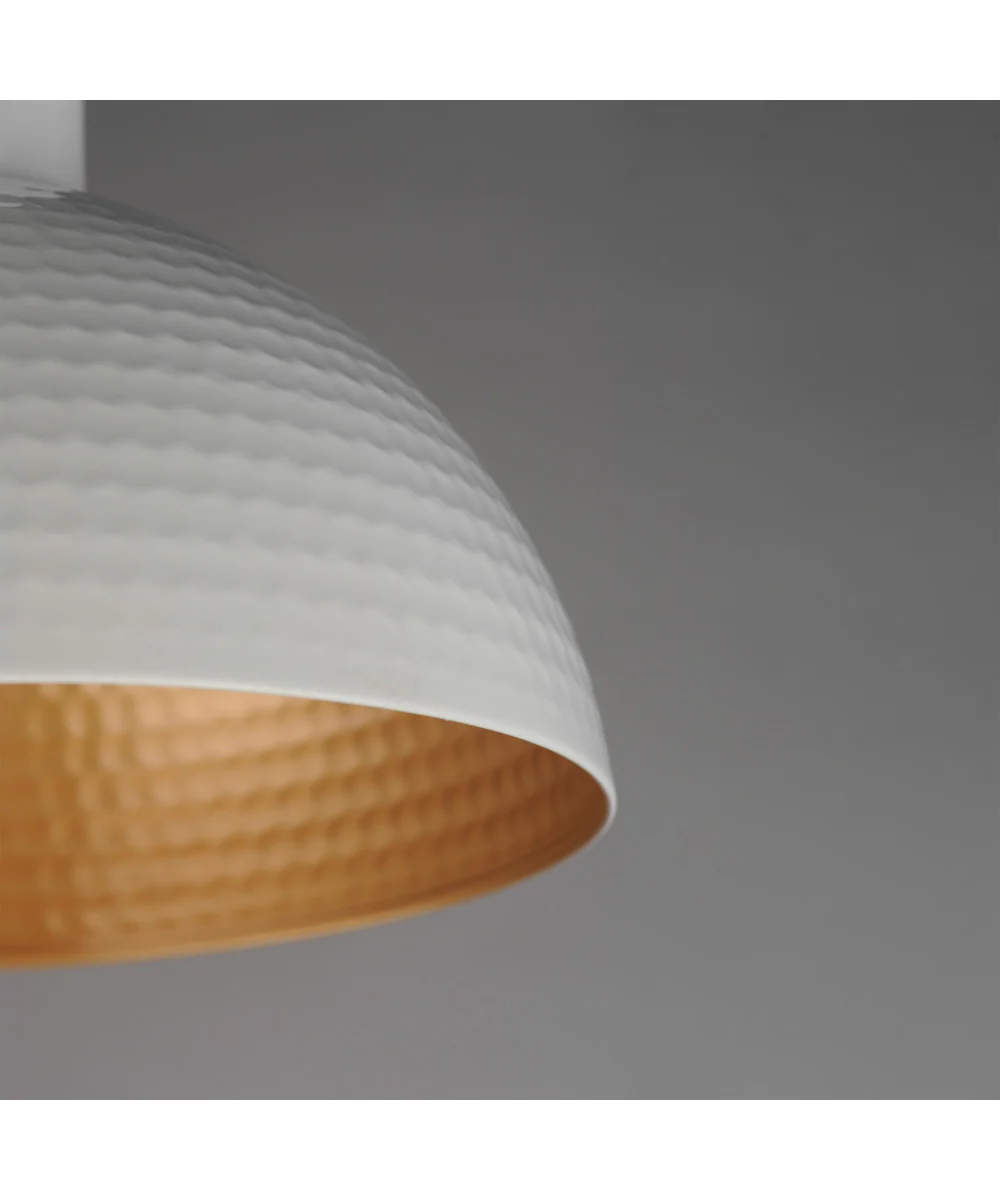 Rockport 12 inch 1-Light Pendant White/Natural Aged Brass - Image 5