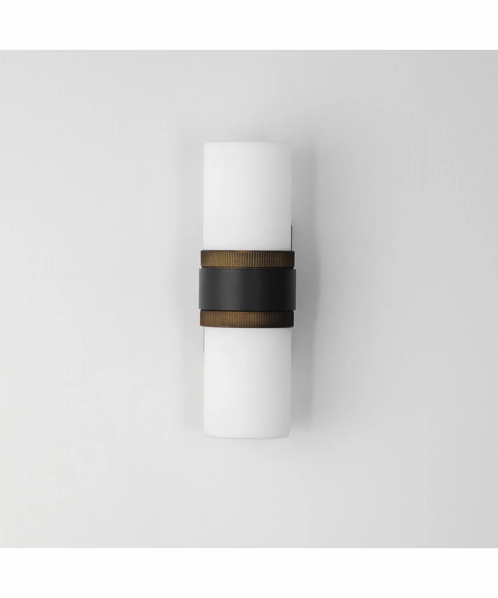 Ruffles 2-Light Outdoor Sconce Black / Antique Brass - Image 3