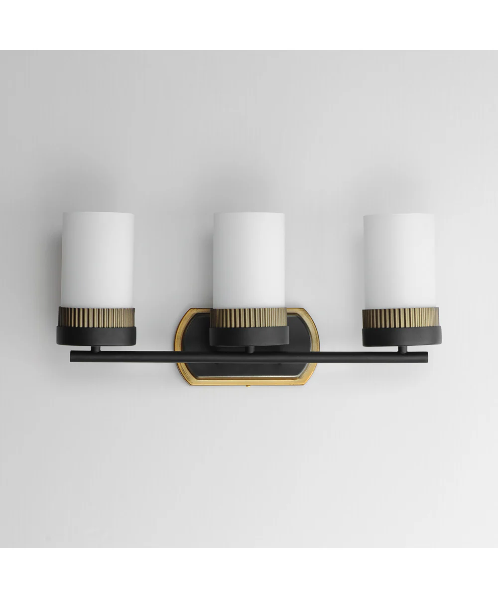 Ruffles 3-Light Bath Vanity Black / Antique Brass - Image 2