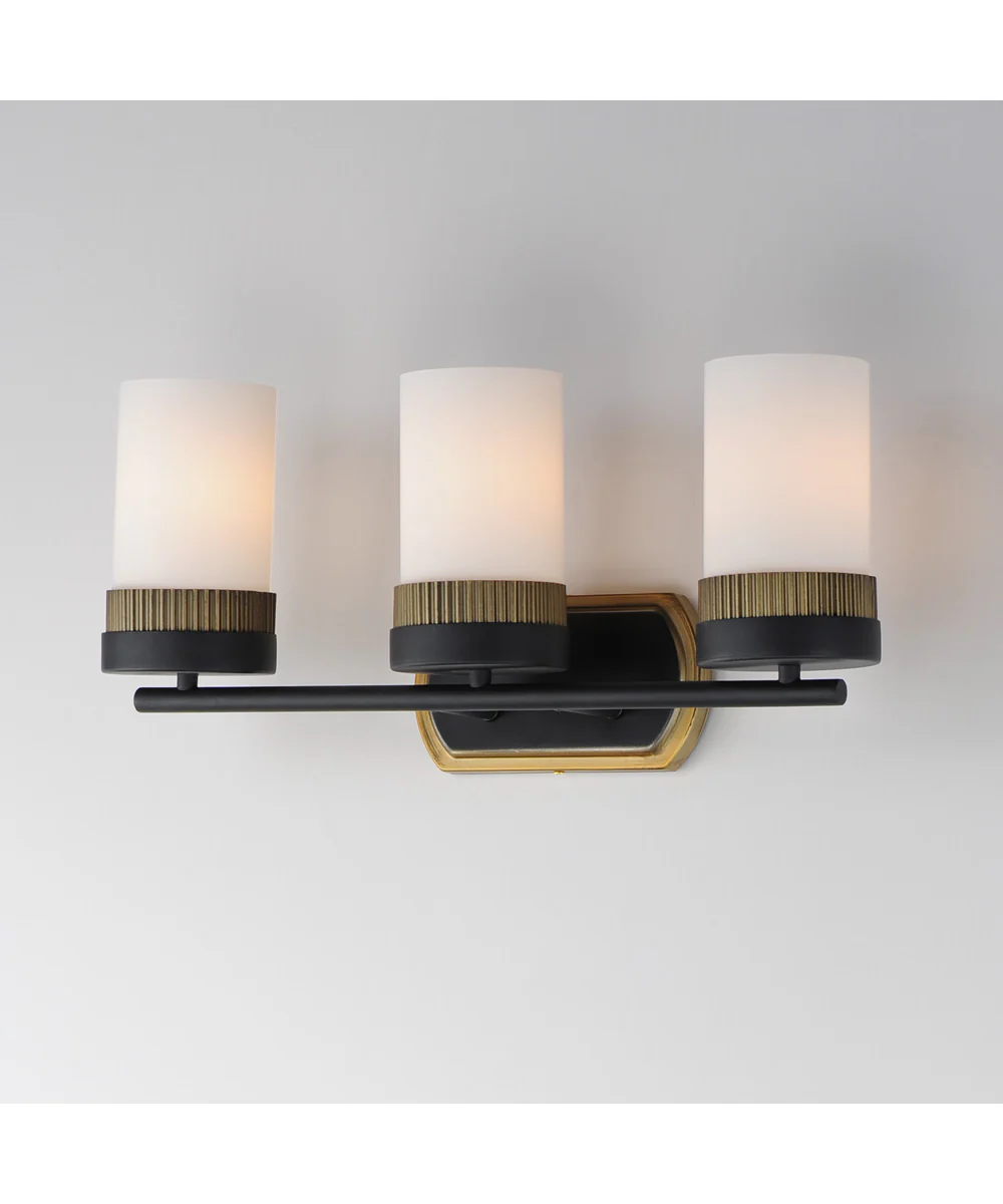 Ruffles 3-Light Bath Vanity Black / Antique Brass - Image 4