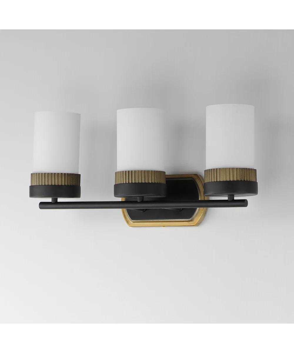 Ruffles 3-Light Bath Vanity Black / Antique Brass - Image 5