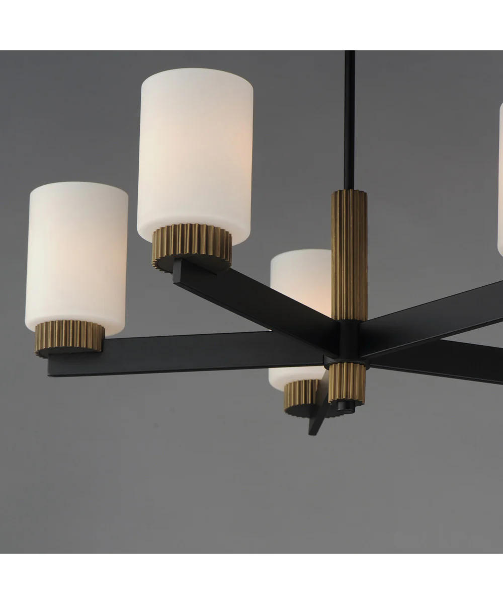 Ruffles 5-Light Chandelier Black / Antique Brass - Image 5